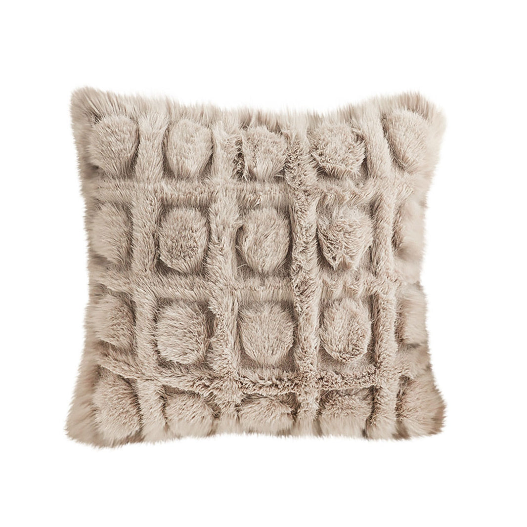 SOGA 45cm Wabi-sabi Herringbone Plush Square Throw Pillow