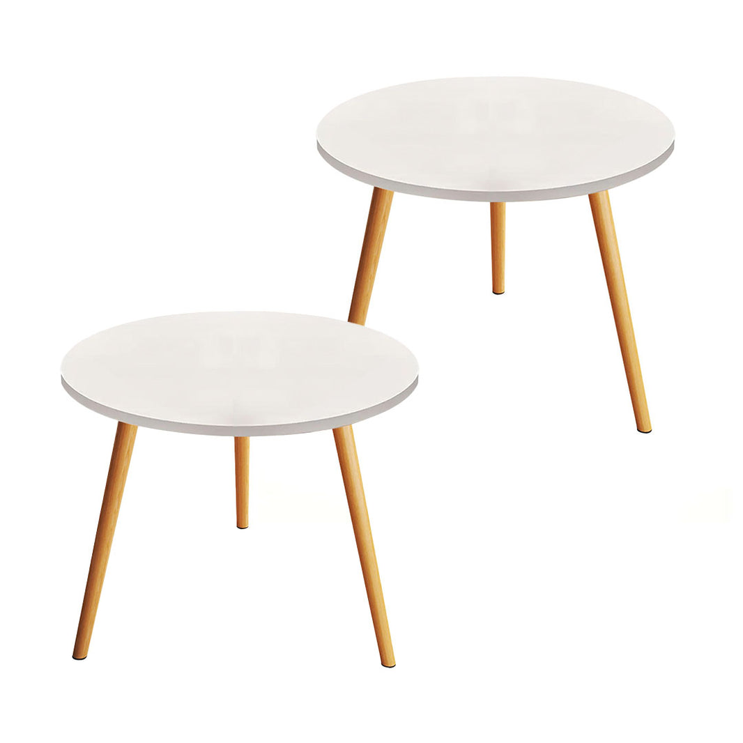 SOGA 60x60cm White Small Side Coffee Table Living Room Balcony Home Décor Style