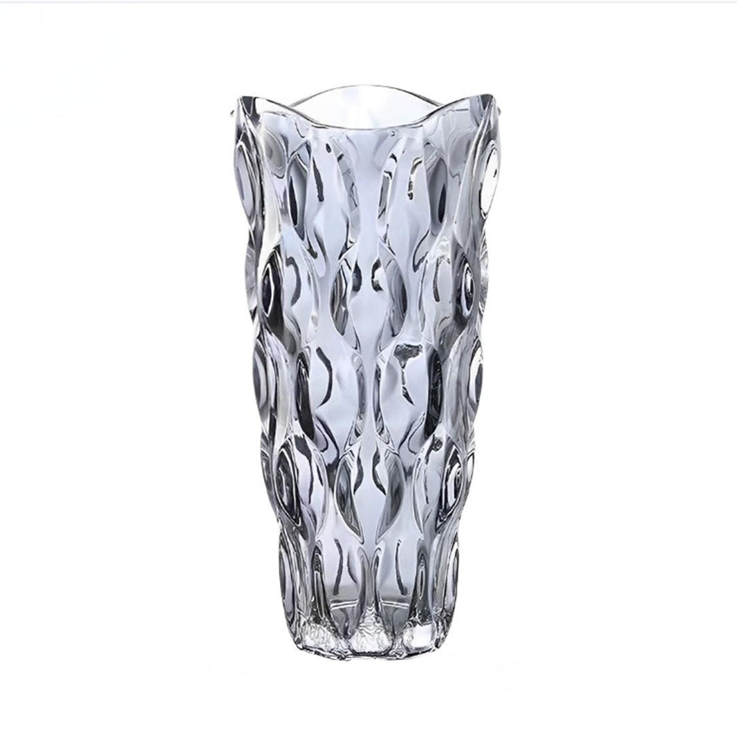 SOGA 30cm Glass Grey Vase Crystal VASE Thick Modern Home Decor