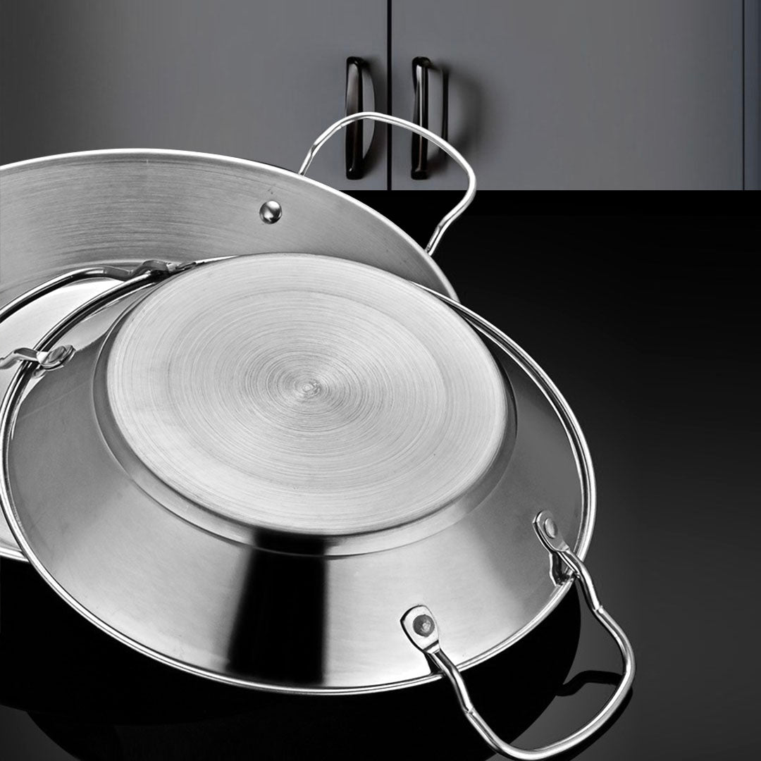 Soga 25cm Signature Dry Pot crafted with 201 Material in Silver Color and for Kitchen Essentials