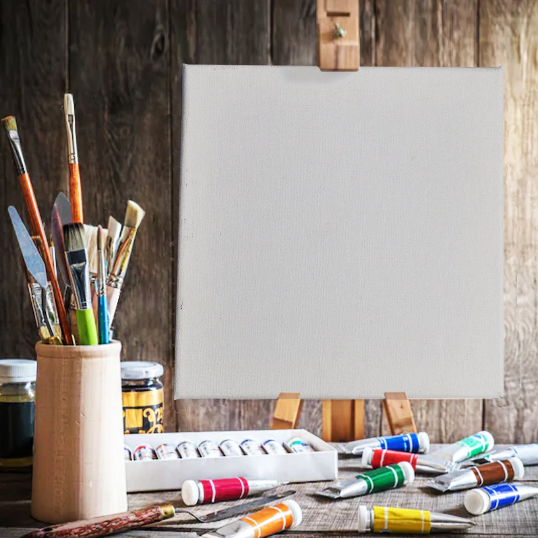 5x Artist Canvas Blank Stretched Canvases