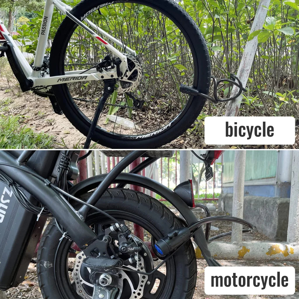 1.2m 2 Keys Bicycle Lock Bike Cable Locks Motorcycle Lock