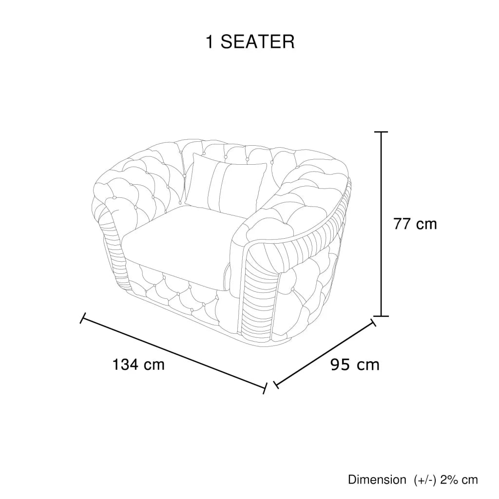 1 Seater Sofa Beige Velvet Fabric Solid Wood construction