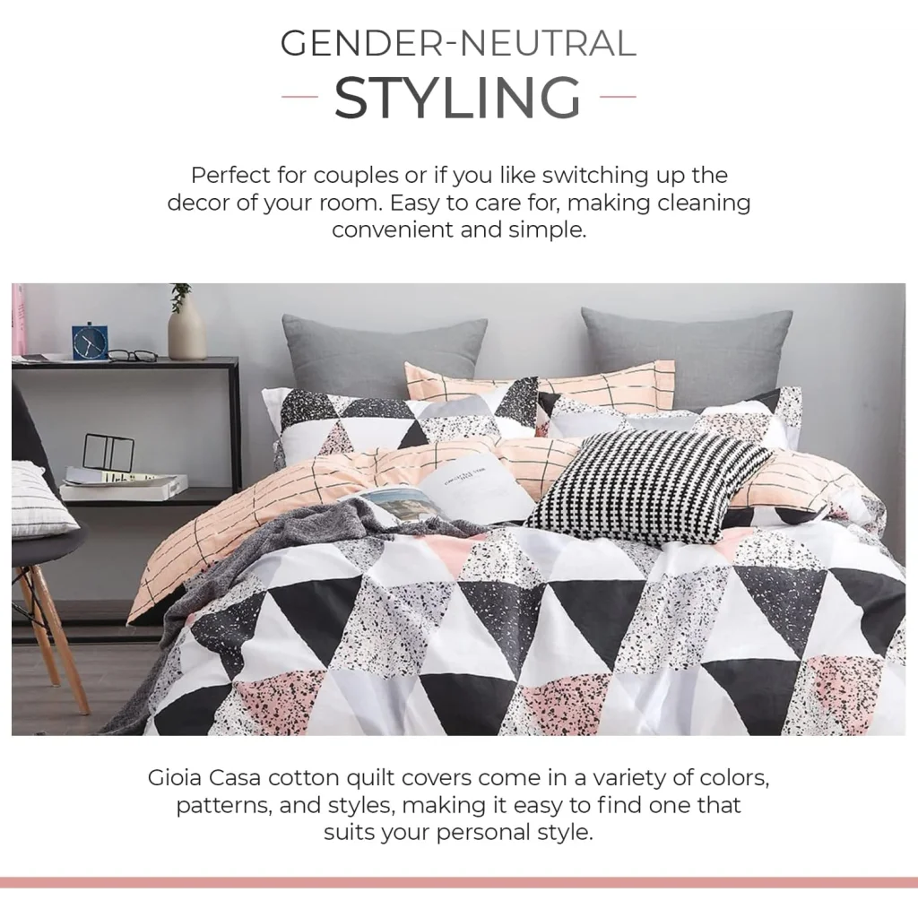 100% Cotton Reversible Quilt Cover Set - Annie - King Size