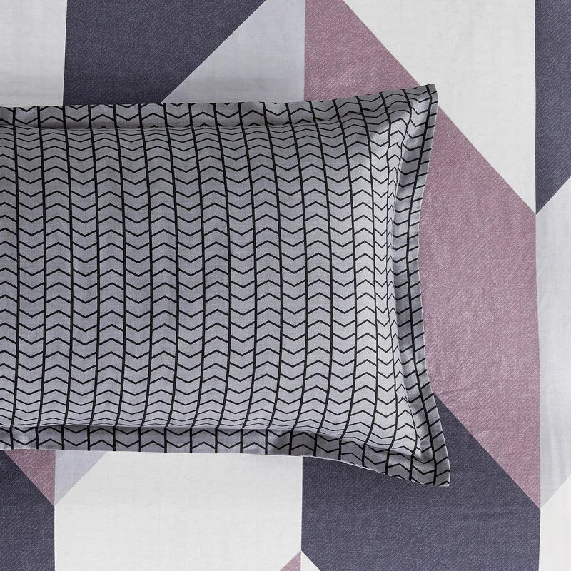 100% Cotton Reversible Quilt Cover Set - Dylan - King Size