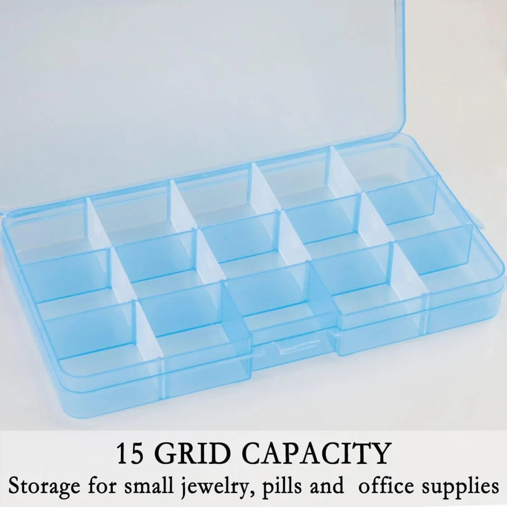 10pcs 15Compartments Plastic Box Case Bead Storage