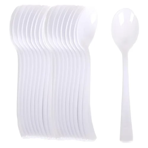 1200x Reusable & Disposable Plastic Spoons BPA Free Bulk