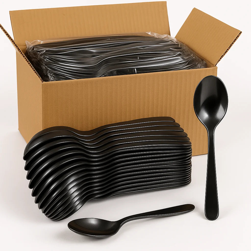 1200x Reusable Plastic Spoons Cutlery Bulk BPA Free Extra