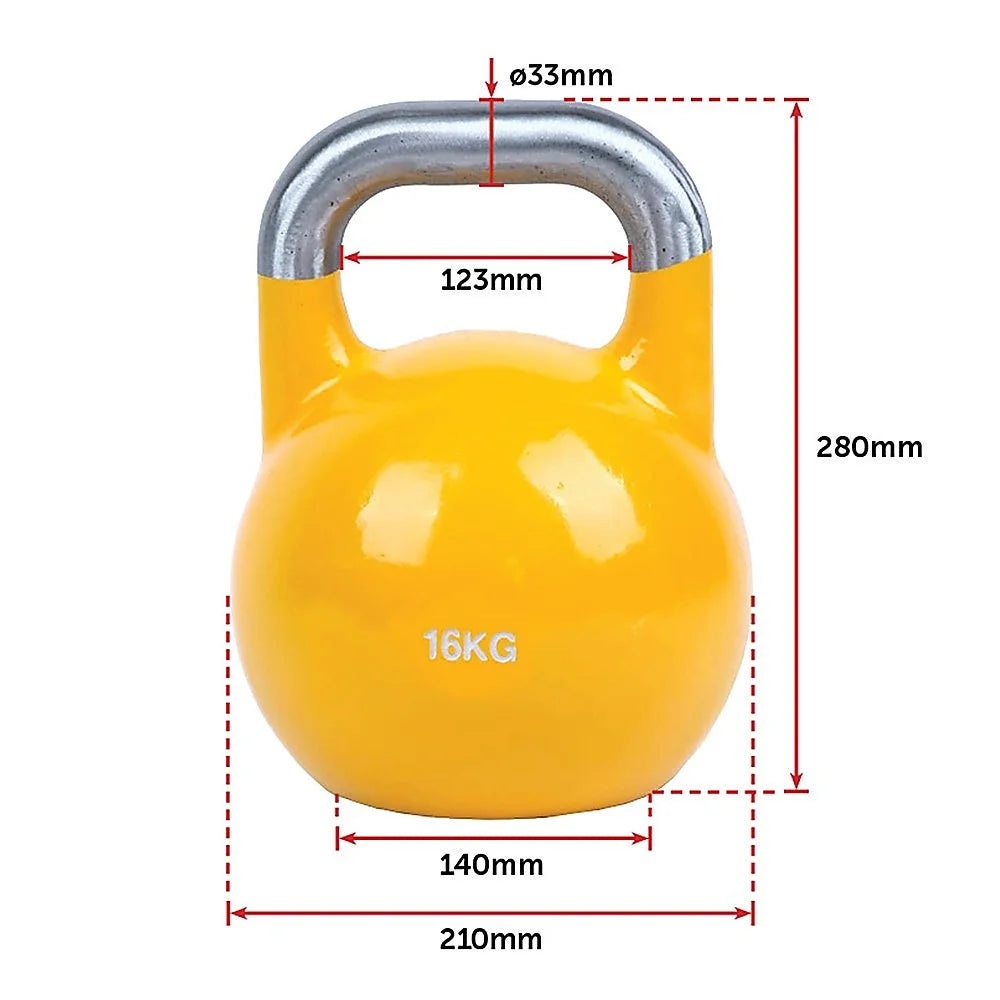 16kg Pro-Grade Steel KettleBell - Sports & Fitness >