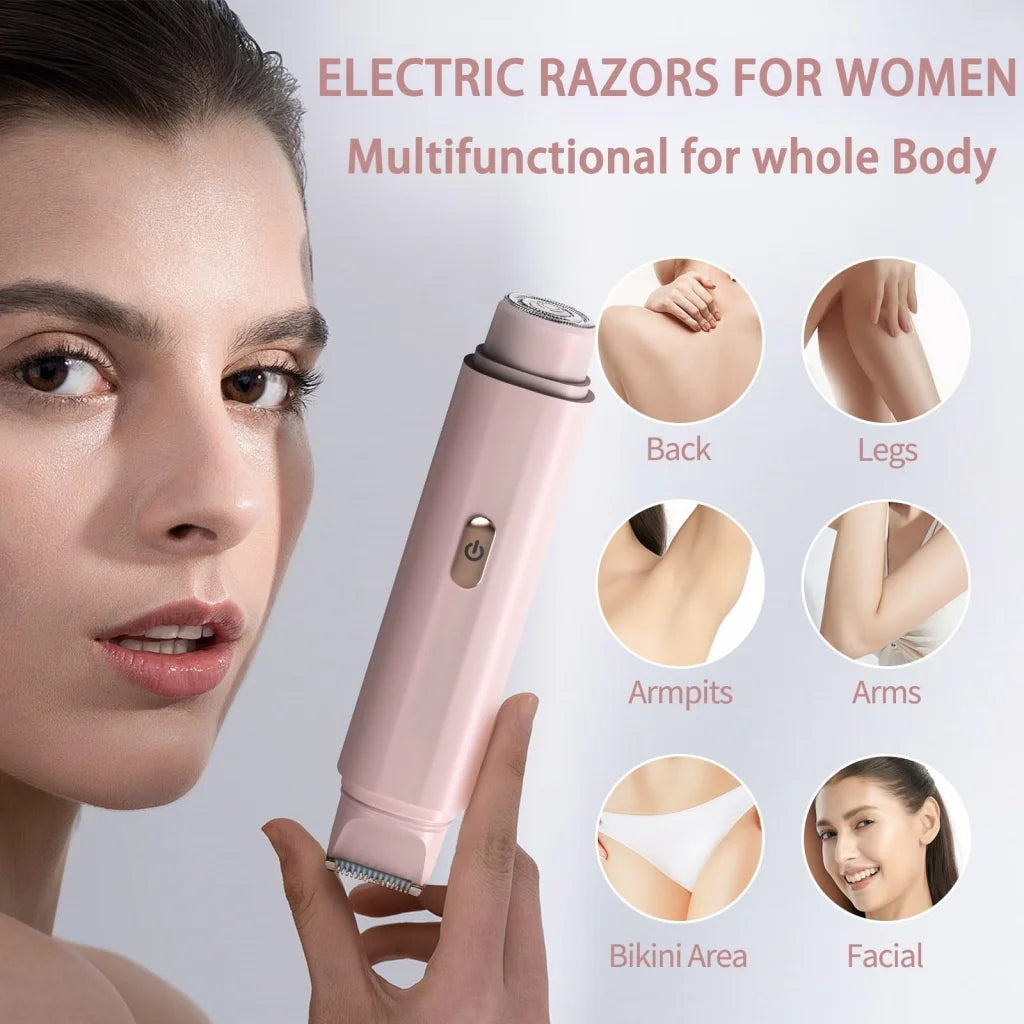 2-in-1 Women’s Electric Body Shaver & Facial Trimmer - IPX7