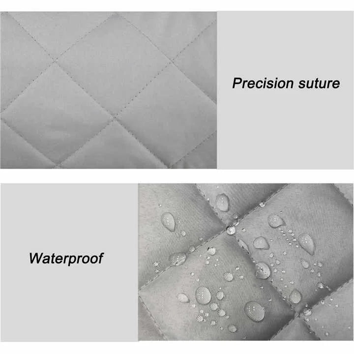 2 Pcs Blue Quilted Sofa Armrest Organizer Caddy