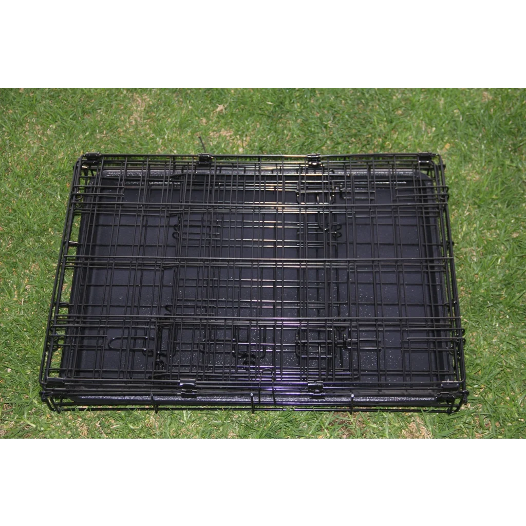 24’ Collapsible Metal Dog Puppy Crate Cage Cat Rabbit
