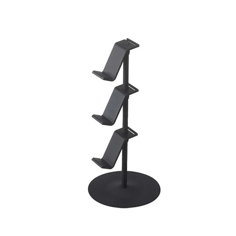 3-Tier Desktop Gamepad And Headphone Storage Rack - Black-1915198091028467712
