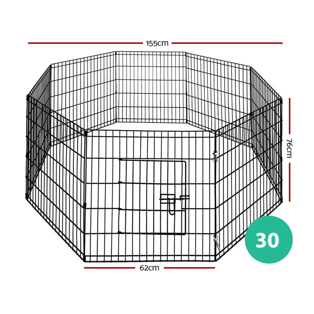 30’’ 8 Panel Pet Dog Playpen Puppy Exercise Cage Enclosure