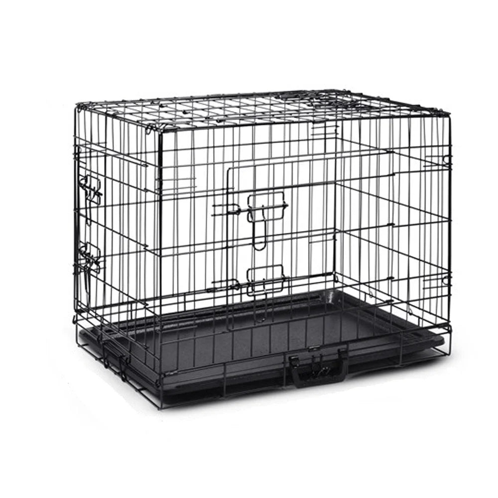 30’’ Portable Pet Dog Cage Collapsible Metal Crate Kennel