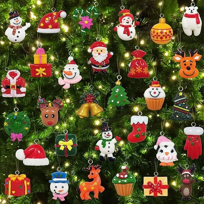 30pcs Mini Christmas Ornaments for Mini Tree Decorations