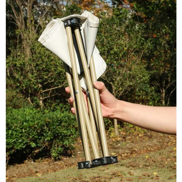 33*32cm White Outdoor Folding Stool - Lightweight Portable