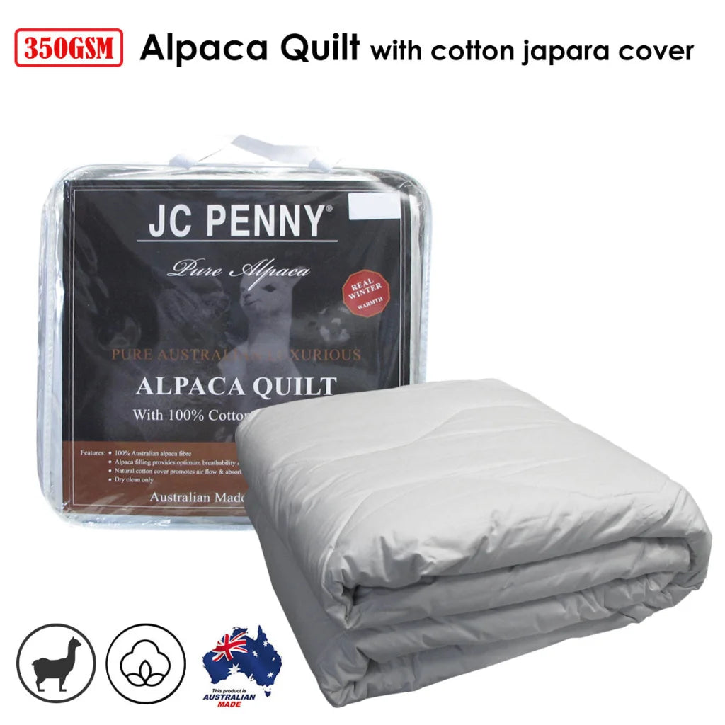 350GSM Alpaca Quilt with Cotton Japara Cover - King - Home