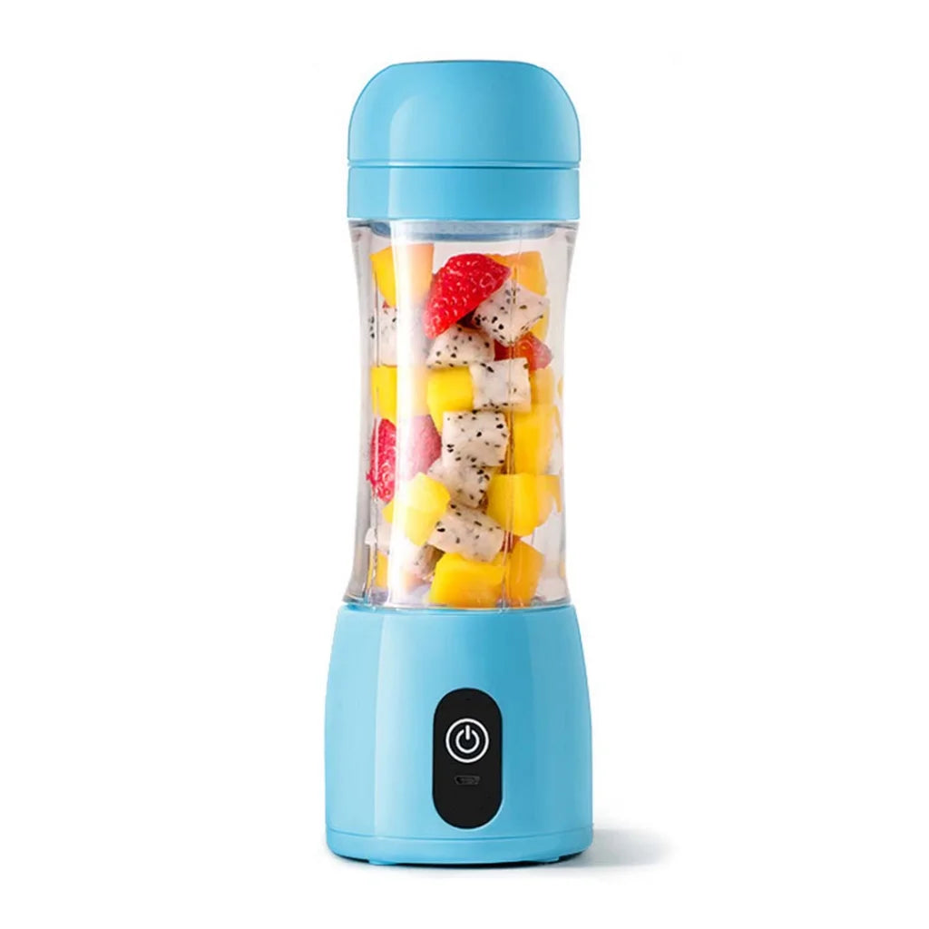 380ml Portable Mini USB Rechargeable Handheld Fruit Mixer Juicer Blue - Premium