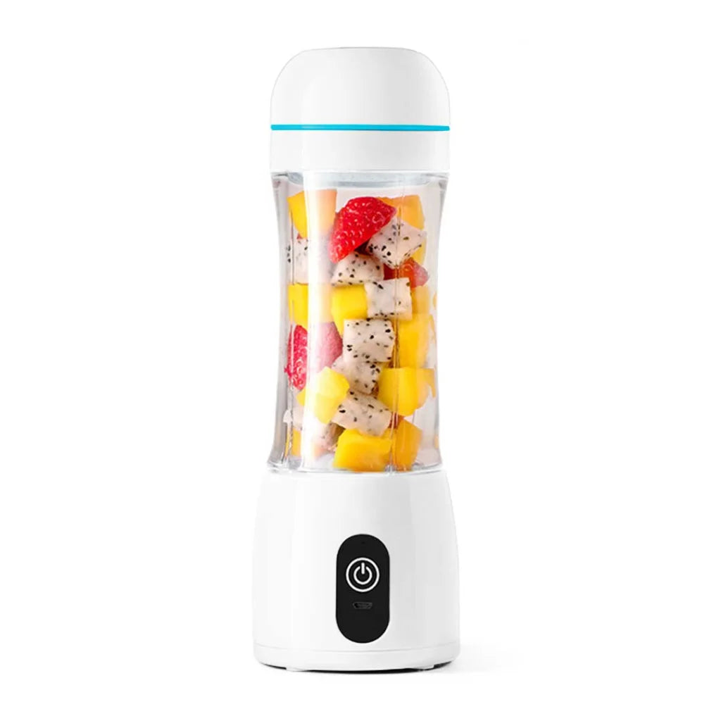 380ml Portable Mini USB Rechargeable Handheld Fruit Mixer Juicer White - Premium
