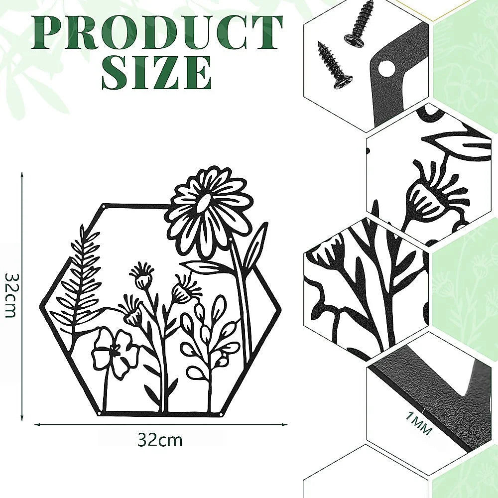 3pc Metal Art Wall Decor - Home & Garden > Decor > Garden