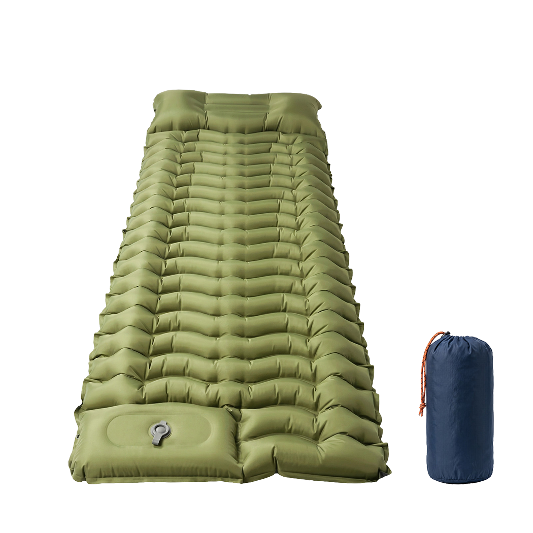 Mountview Camping Sleeping Pad Ultralight Inflatable Mattress Bed Pillow Hiking