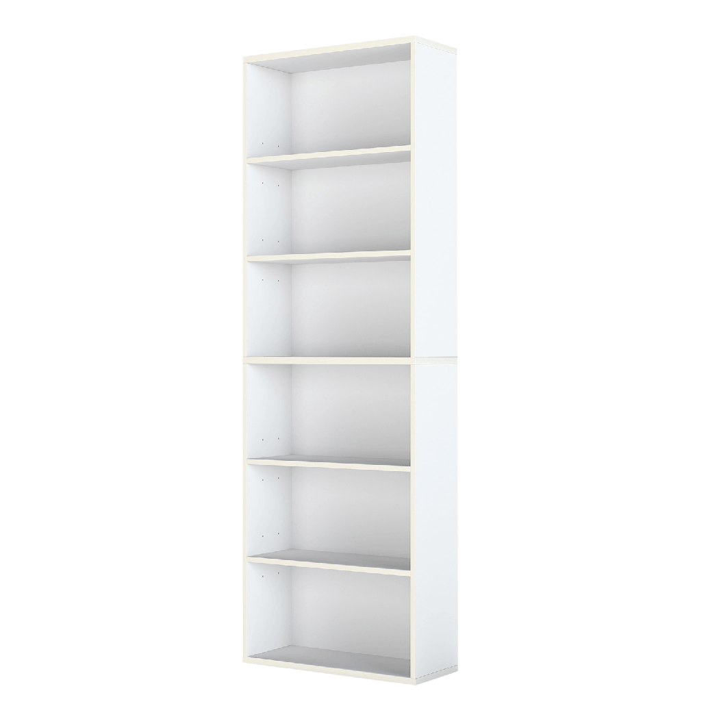 Levede 6 Tier Book Shelf Adjustable Shelves White