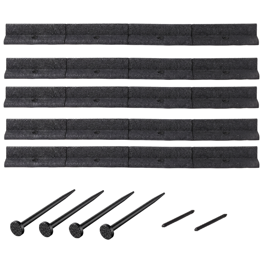 Lambu Garden Edging Border 5 Pack Bendable Lawn Landscape Edging Paths Grey