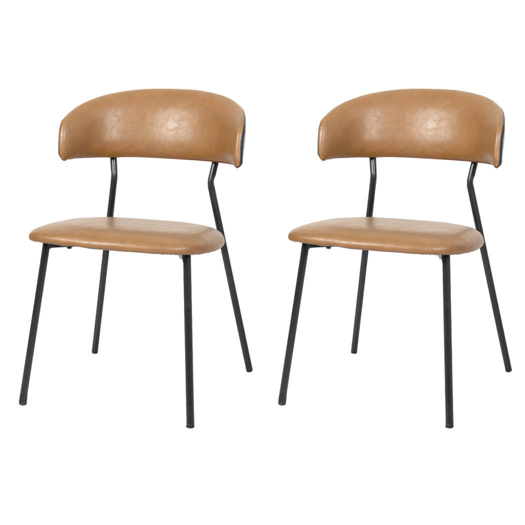 Levede 2x PU Leather Dining Chairs Kitchen Lounge