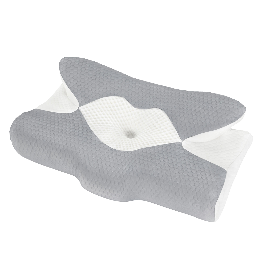DreamZ Cervical Pillow Memory Foam Ergonomic Cooling Neck Pain Relief Grey