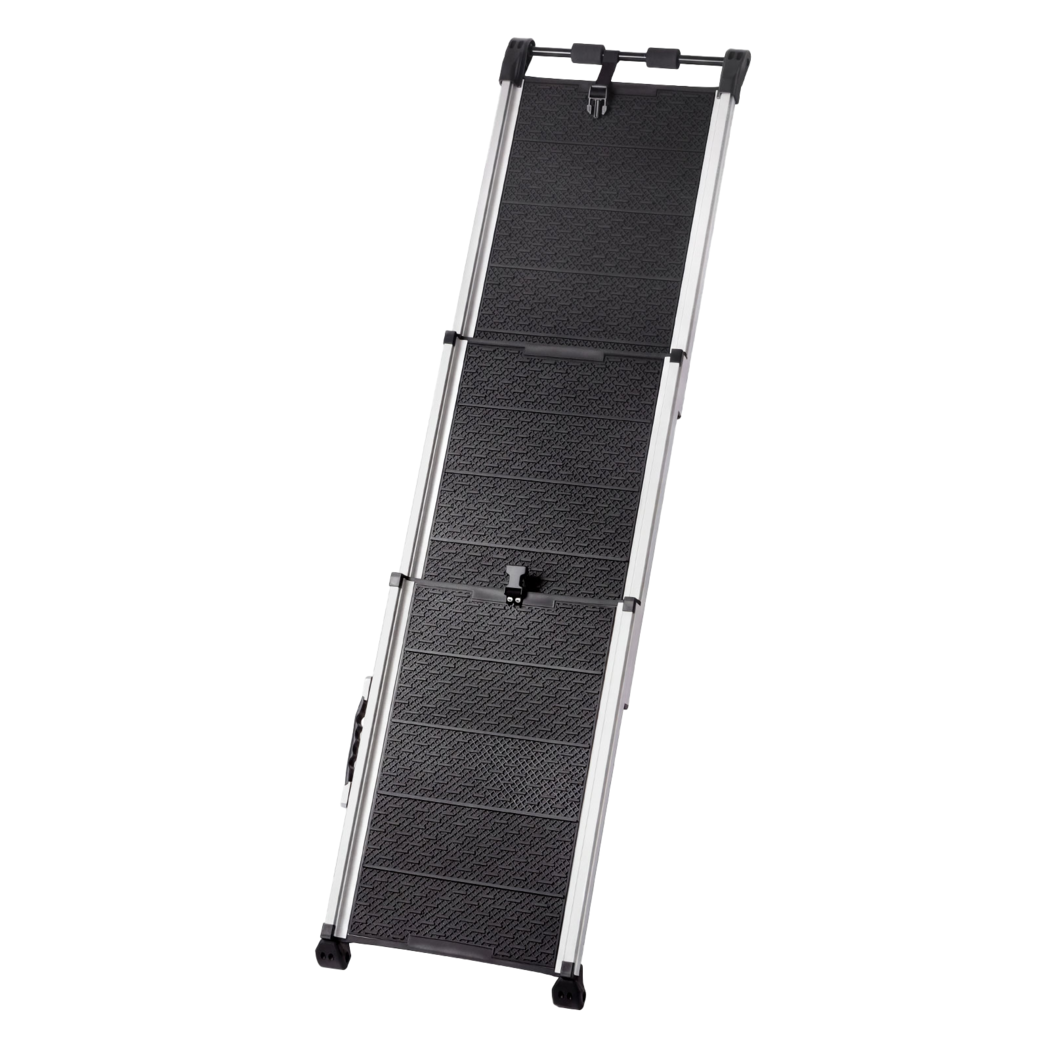 PaWz Dog Ramp Foldable Extendable with Reflective Strips Non Slip for Car Black