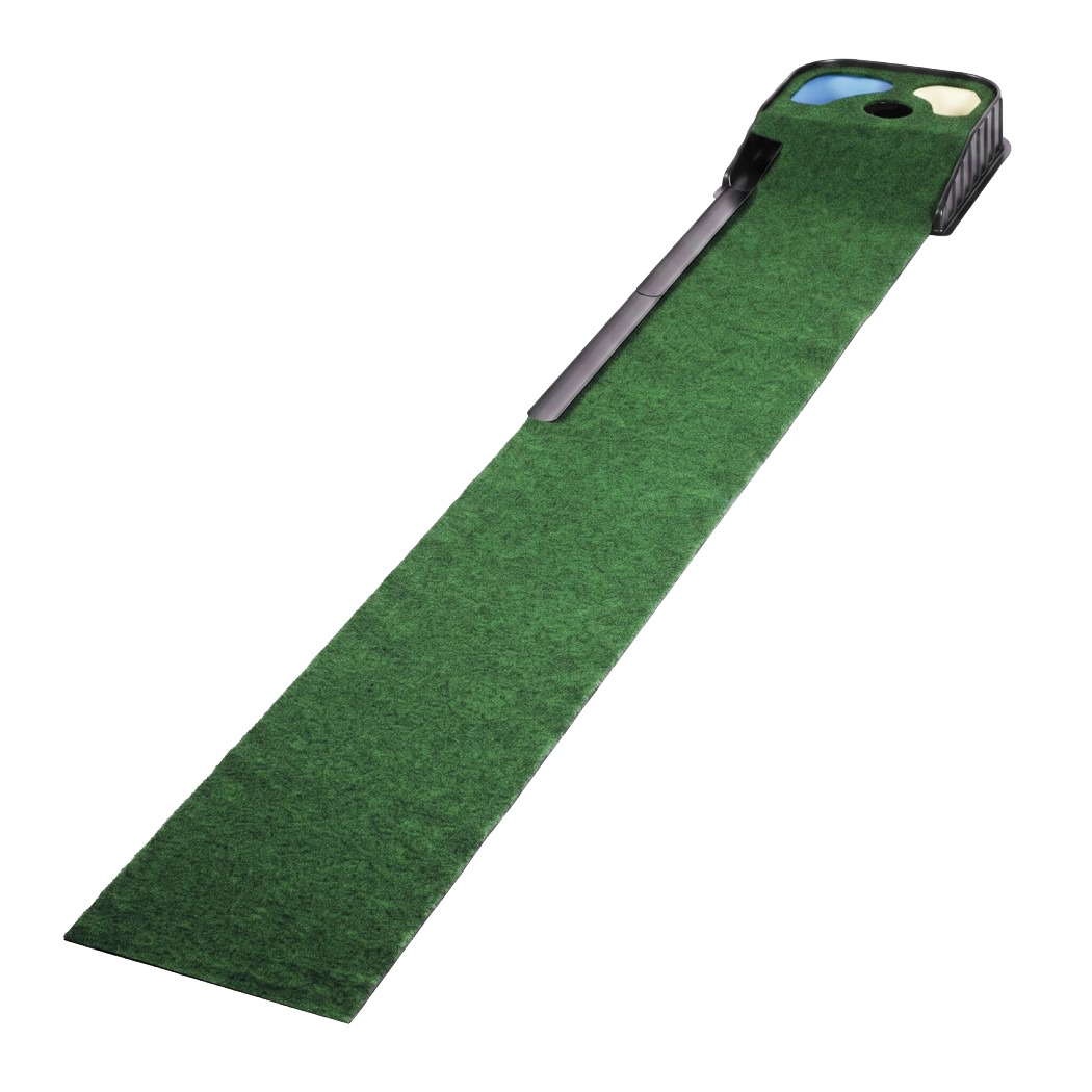Centra Golf Putting Mat Training Aid Auto Ball Return 270cm Indoor,Green