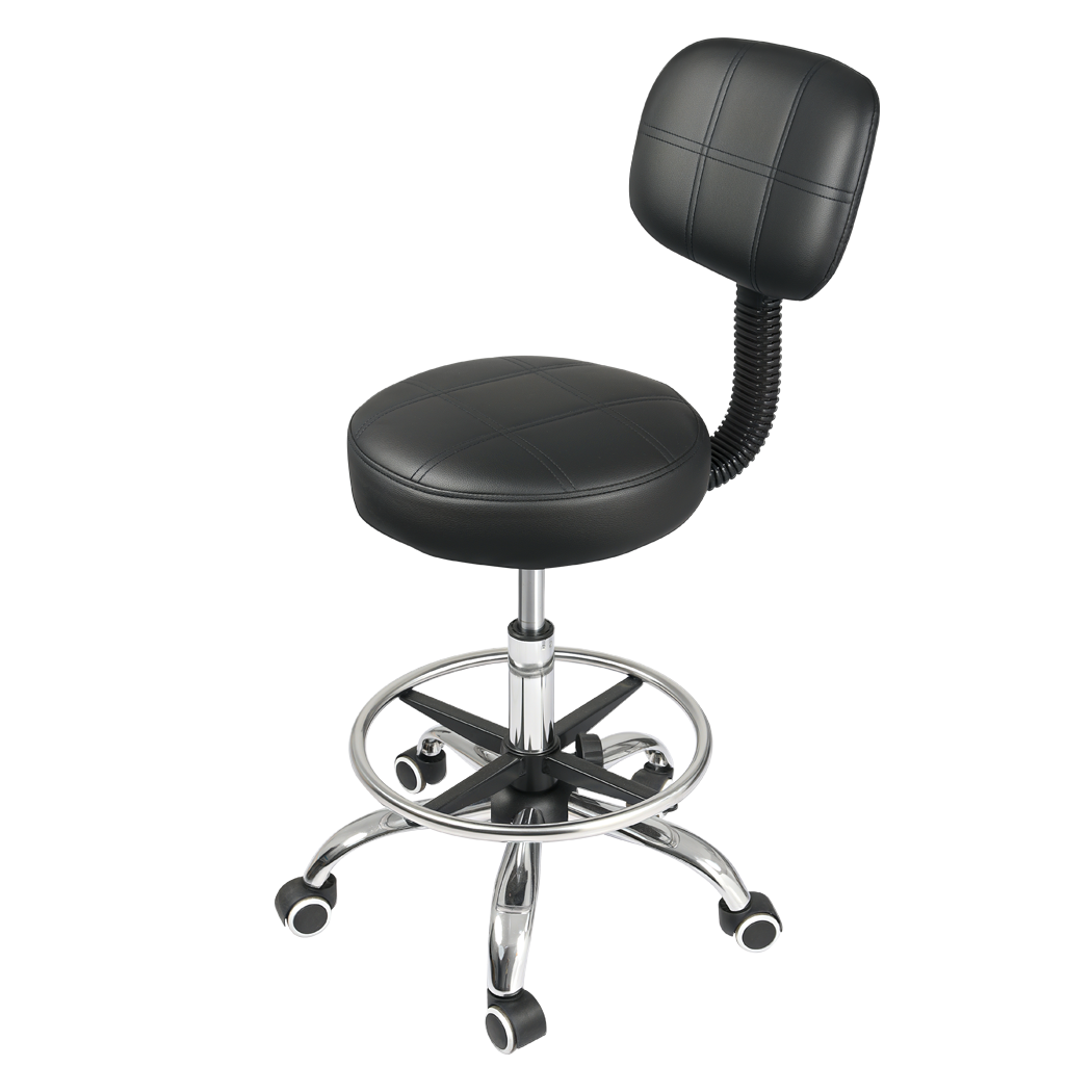 Levede Swivel Office Chair Low Back Round Rolling Stools Height Adjustable