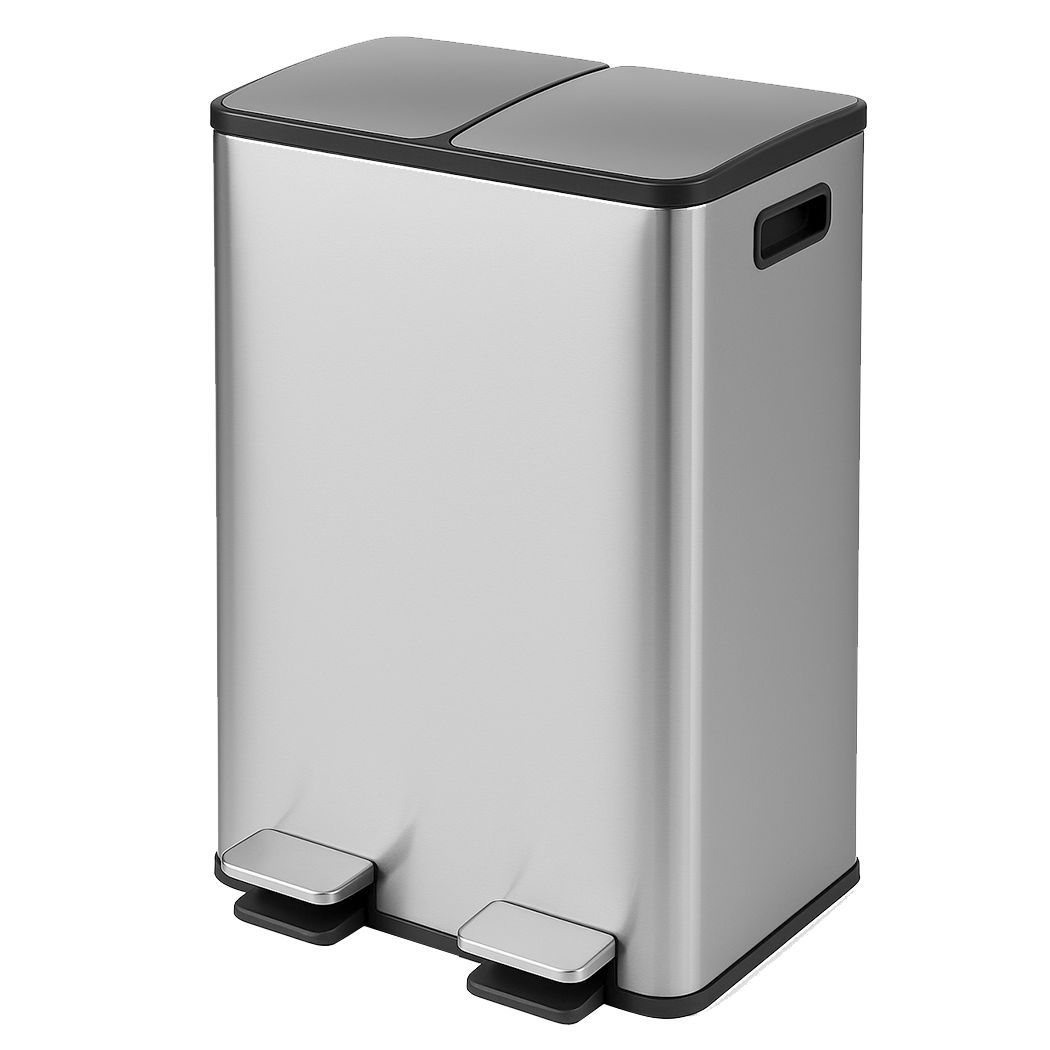 Toque 60L Pedal Bin Kitchen Waste Can Recycling Dustbin