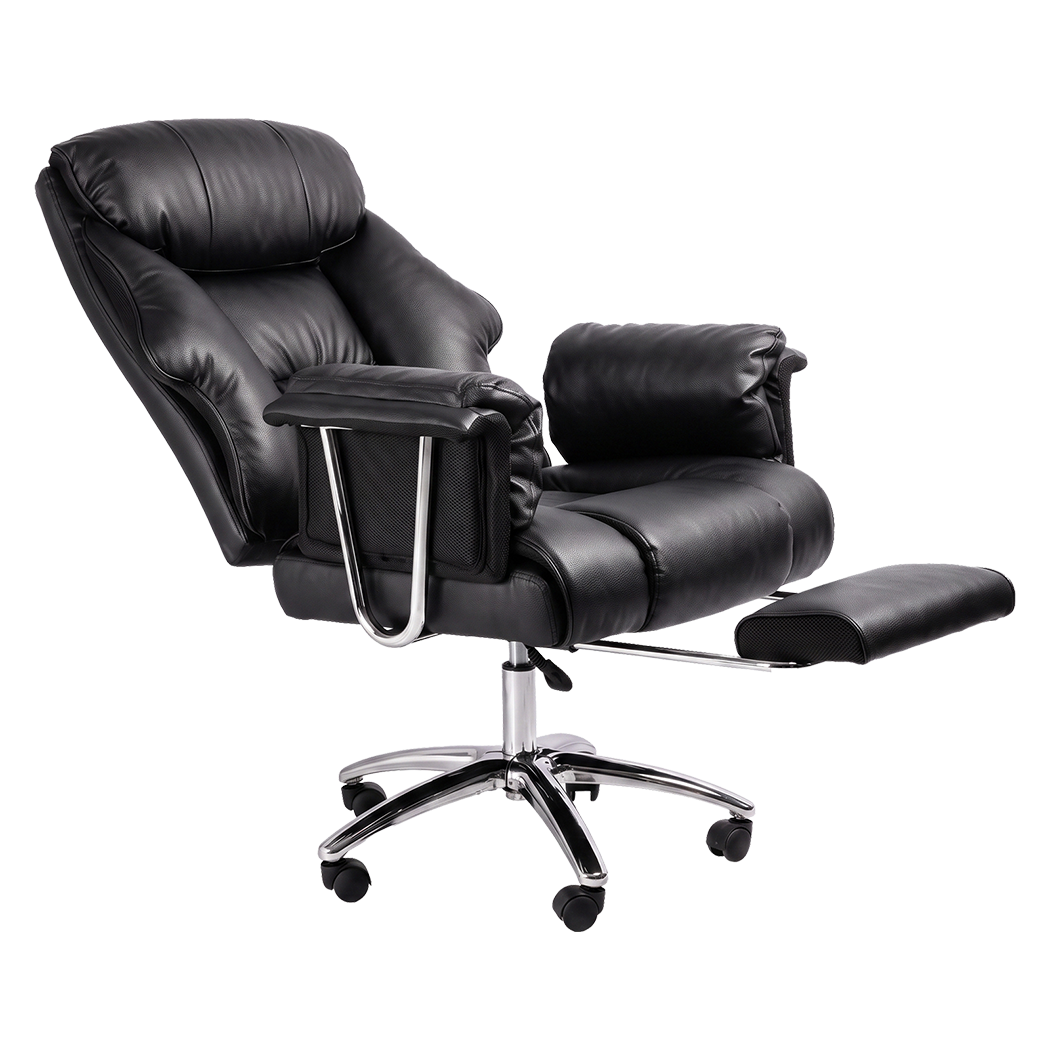 Levede Gaming Chair Ergonomic With Footrest 150°Recline for Home Office Black