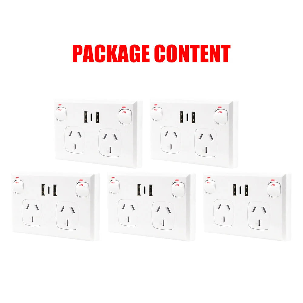 Double power point with boxed accessories and matching pieces