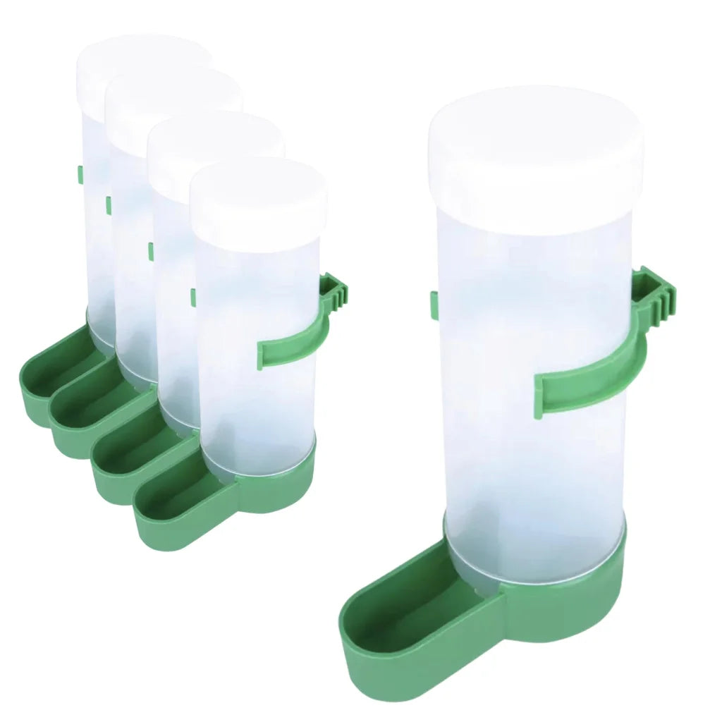 Set Of Five Bird Cage Food Dispenser Feeder
