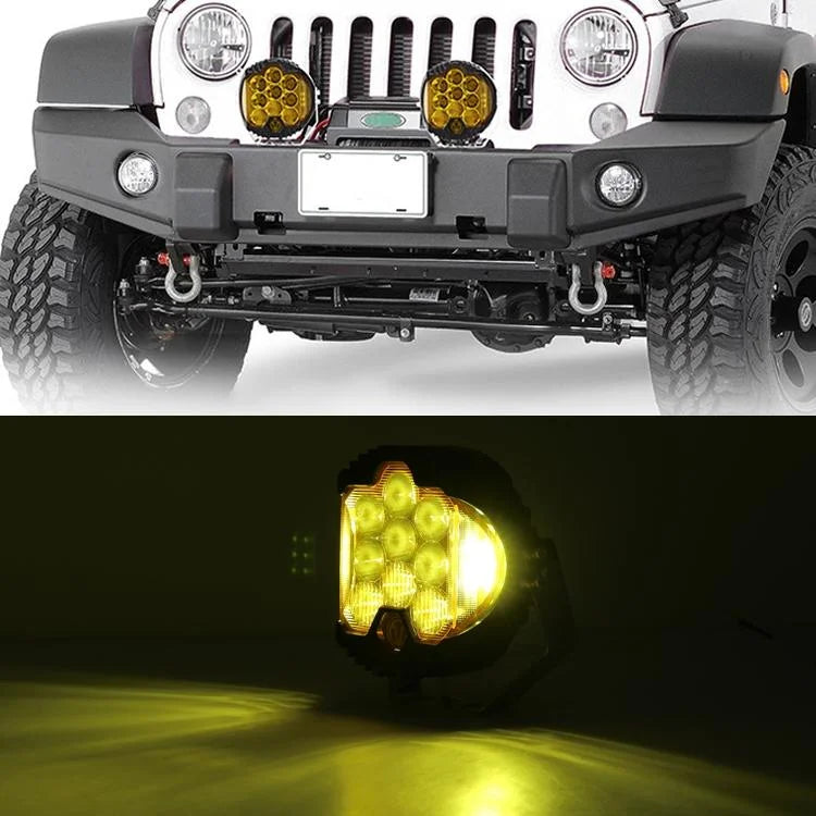7 Inch Dc12V - 30V 8000Lm 6500K 90W Car Led Light On Three