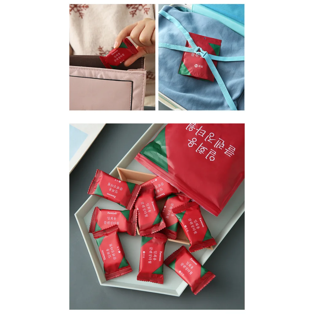 8 Packs (160 Total) Portable Cotton Compressed Towels
