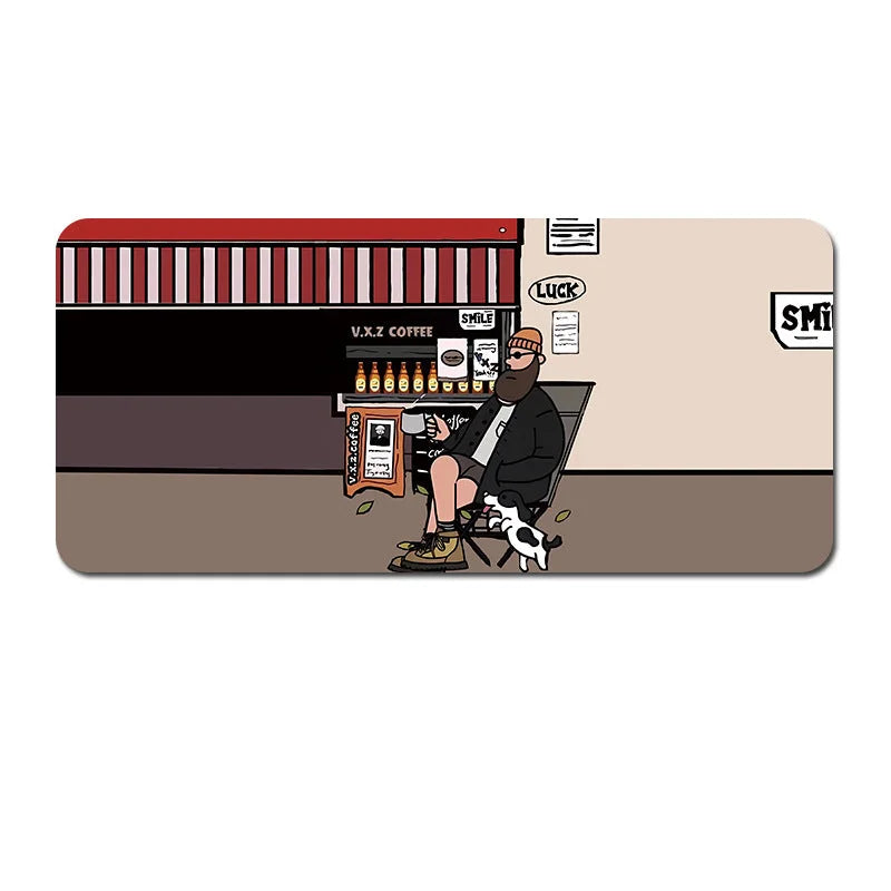 (80x30x0.4cm) Computer Desk Mat - Big Beard Uncle Series