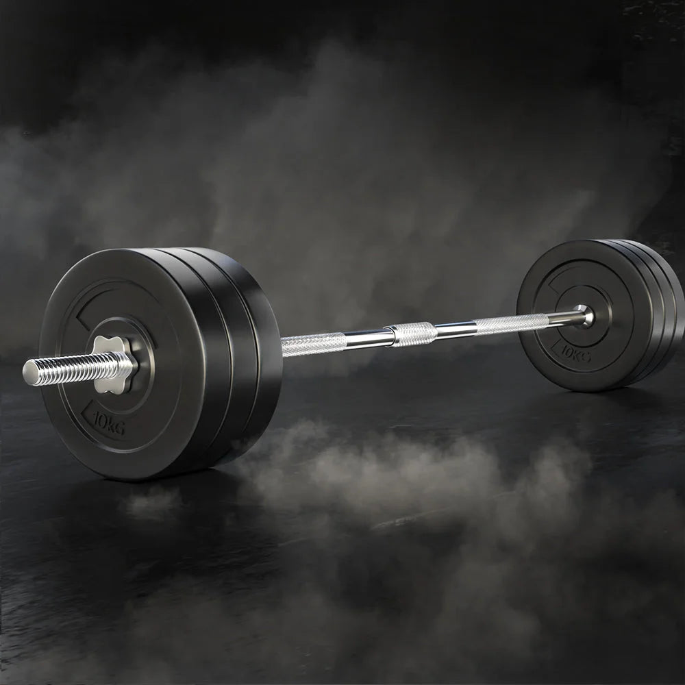 88KG Barbell Weight Set Plates Bar Bench Press Fitness