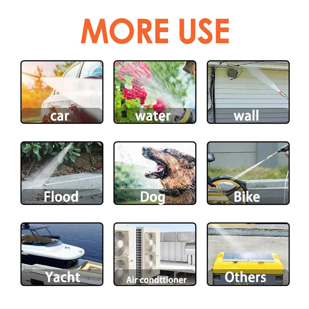 88V Cordless Electric High Pressure Washer Water Spray Gun