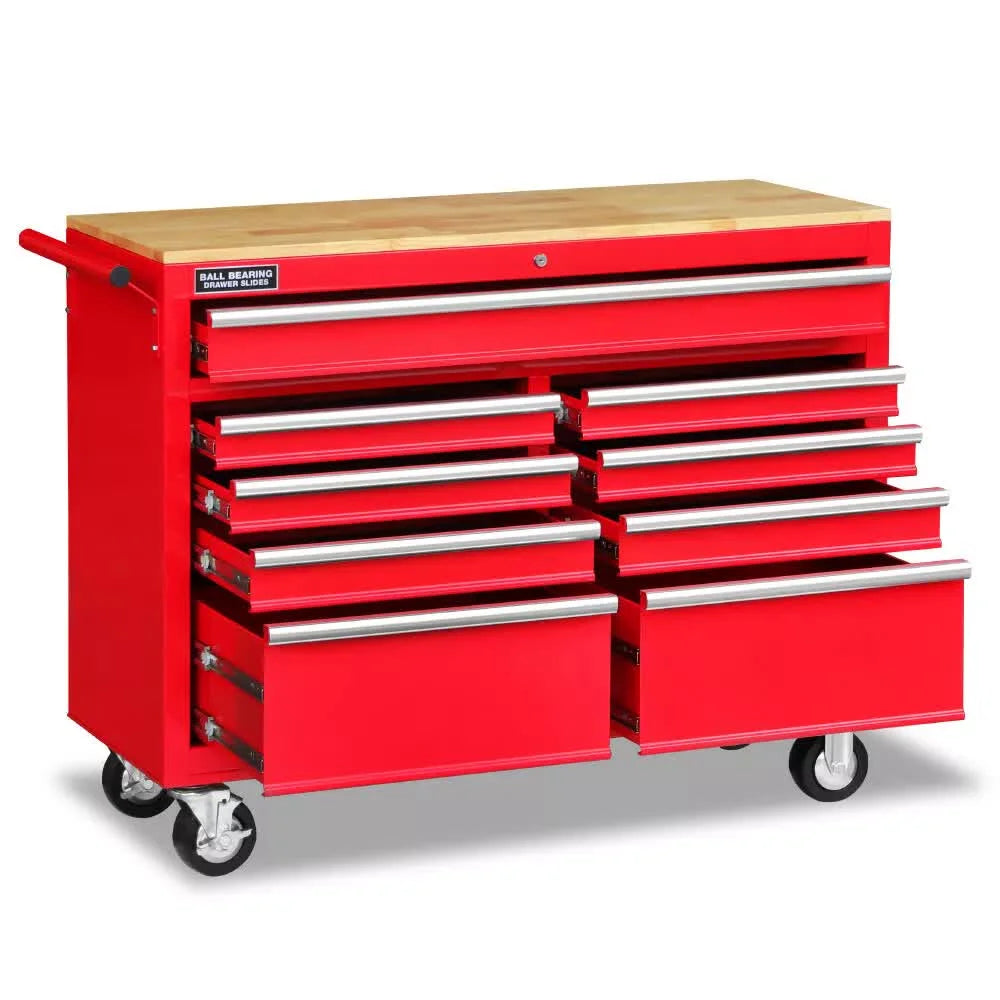 9 Drawers Tool Box Chest Cabinet Trolley Box Garage Storage