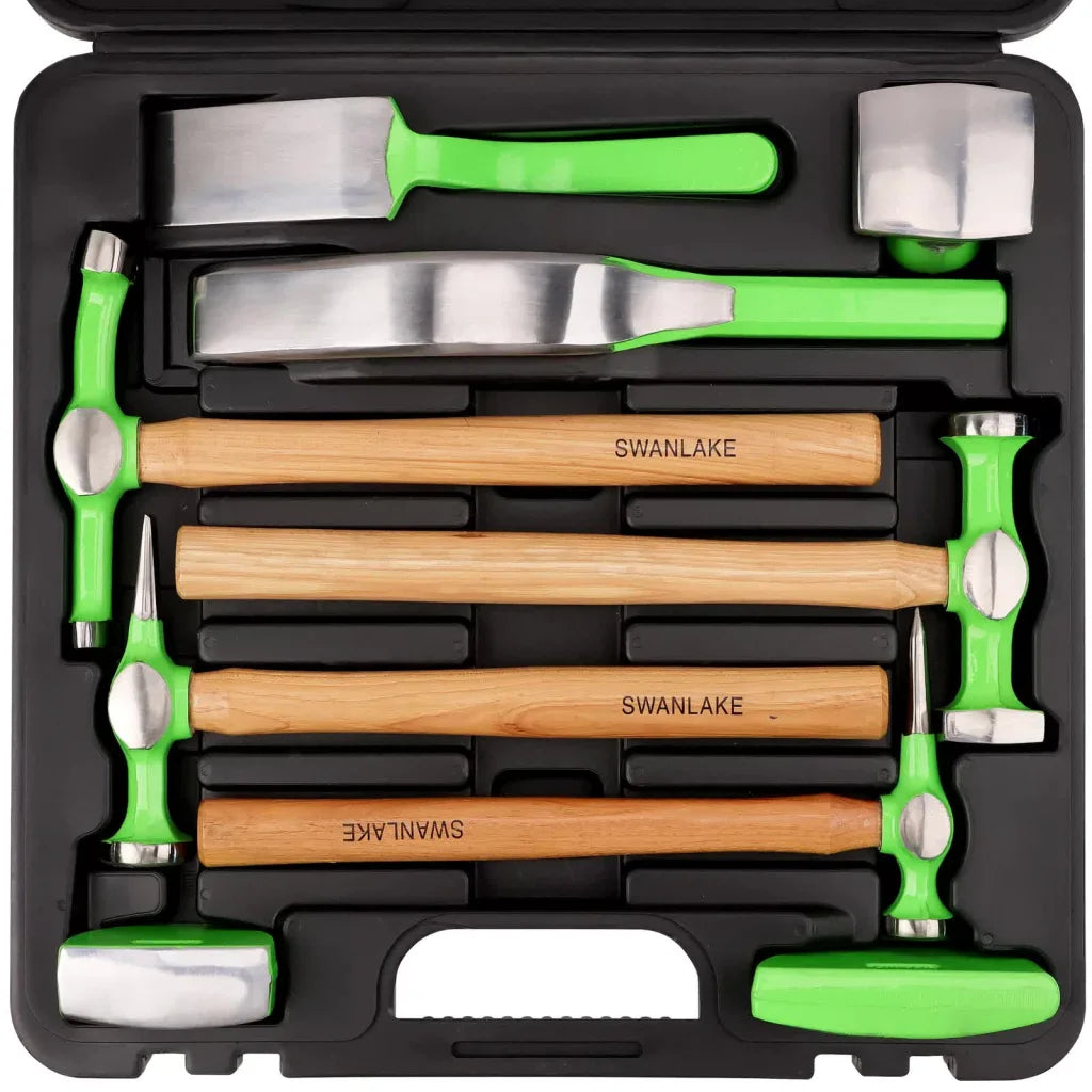 9-Piece Garden Tools Auto Body Hammer Dolly Set Car Body