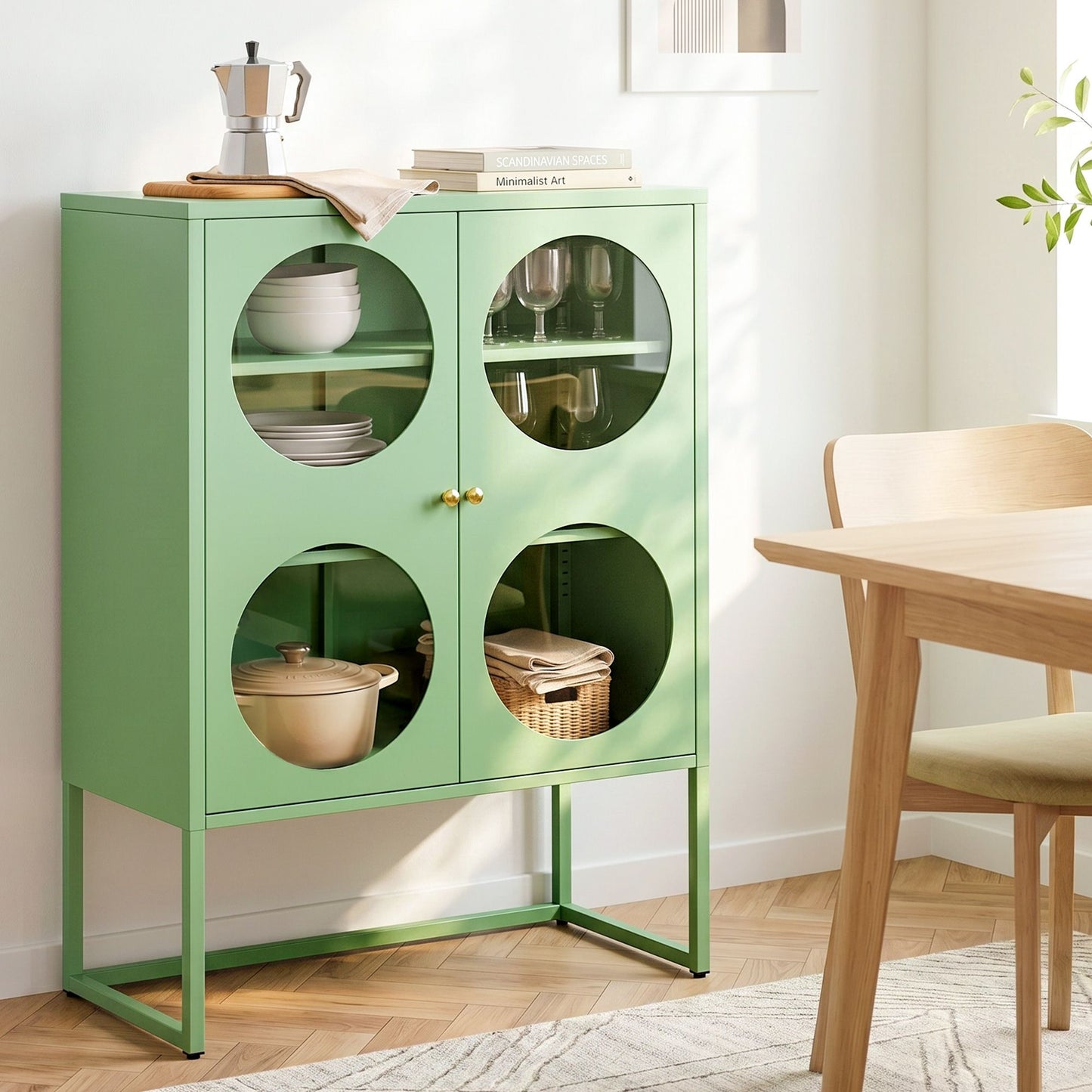 Buffet Sideboard Metal Cabinet - ELLA Green