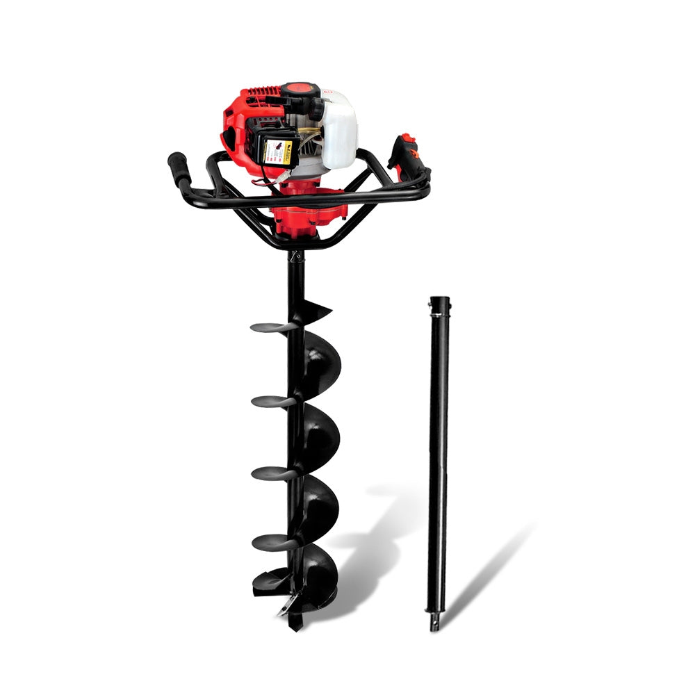 Petrol Post Hole Digger 65CC Drill Borer Fence Extension Auger Bits