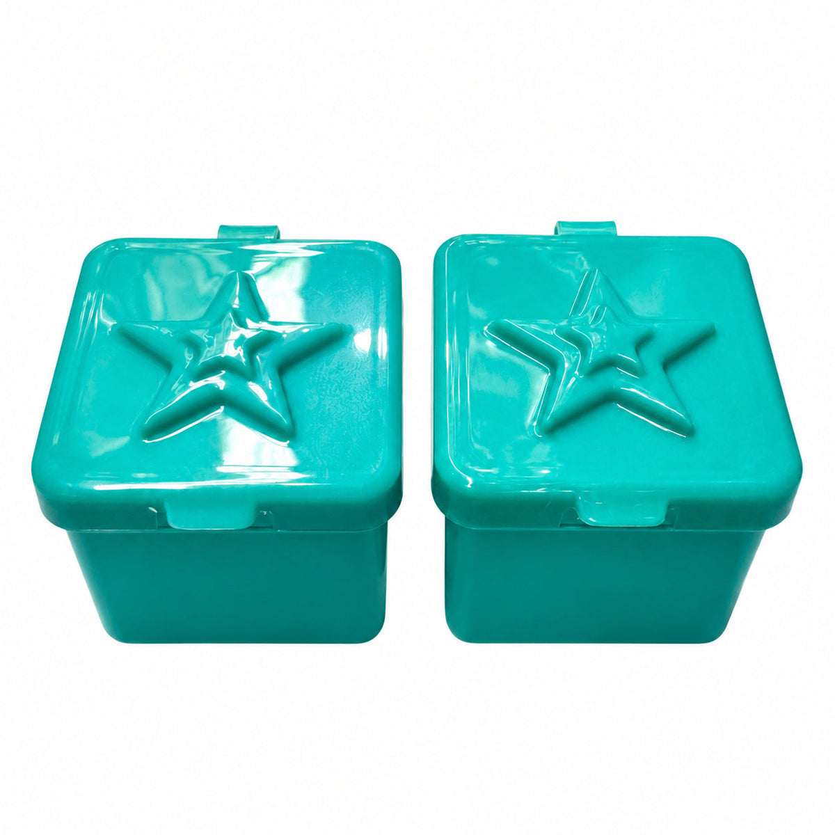 Bento Dip and Sauce Boxes with Star Lids - Lagoon