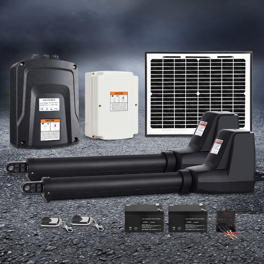 Swing Gate Opener Auto Solar Power Kit Remote Control 800KG