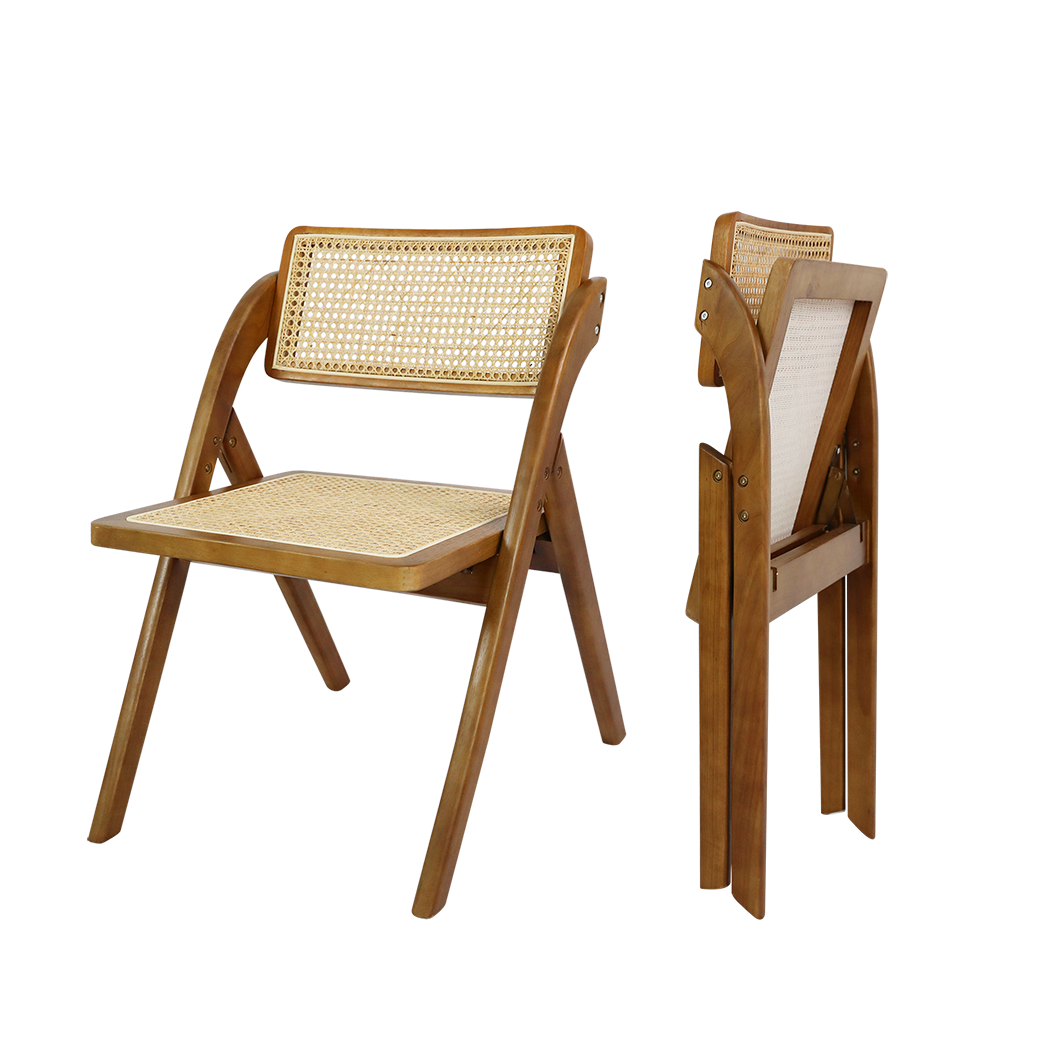 Levede 6X Foldable Rattan Dining Chairs