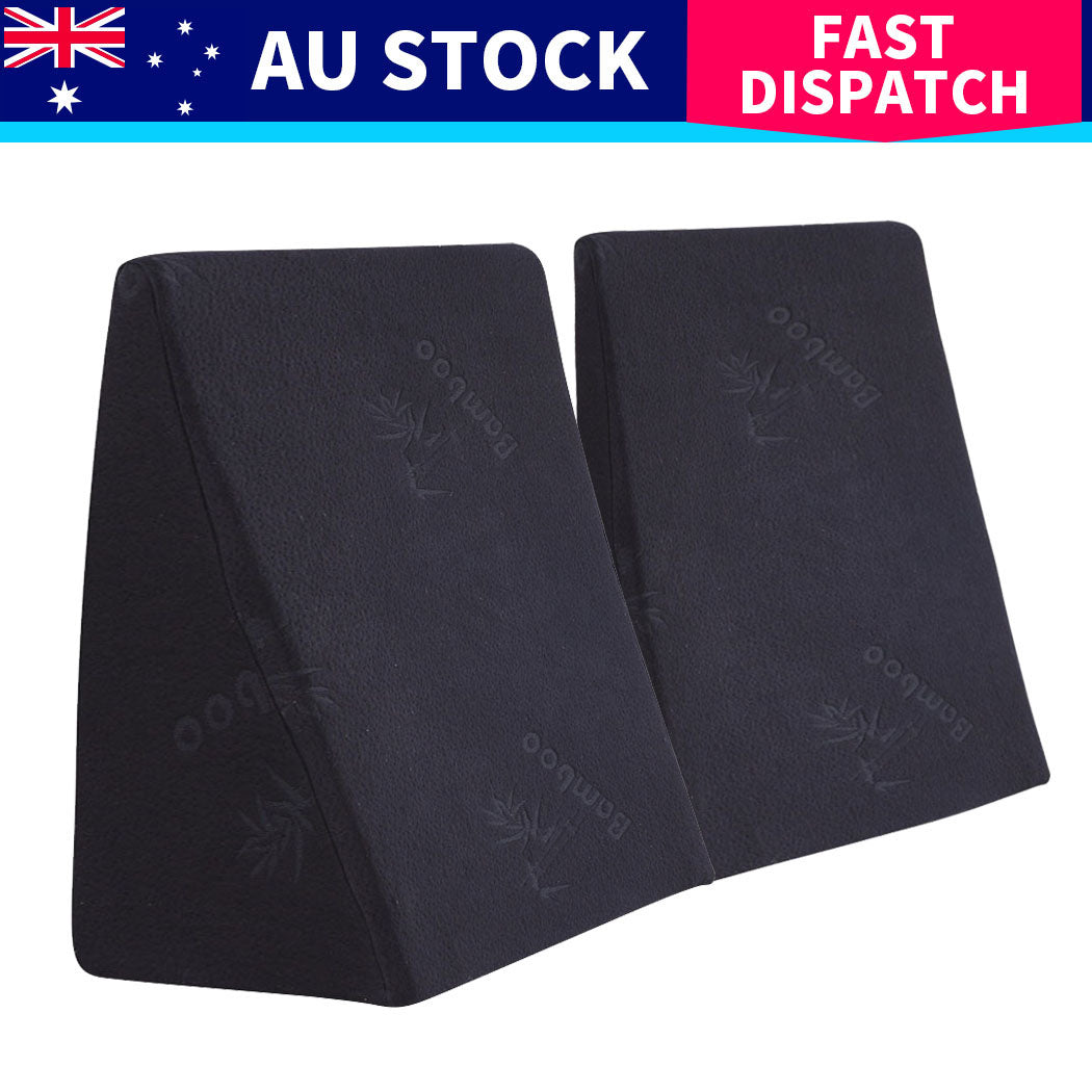 Cool Gel Memory Foam Bed Wedge Pillow With Cover
